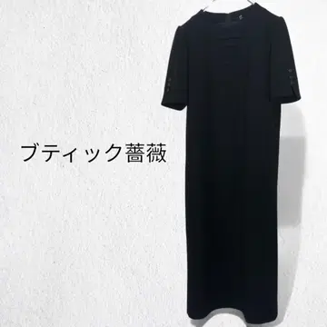 부티크 장미 블랙 원피스 상복 예복 포멀 관혼상제 깔끔한 스타일