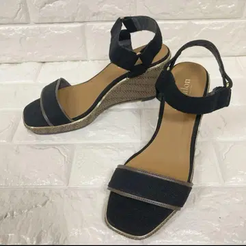 [ 새상품급 ] LE TALON 르탈론 웨지솔 샌들 LL 25cm 블랙