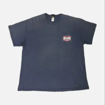 할리데이비슨 포켓T 양면 네이비 티셔츠