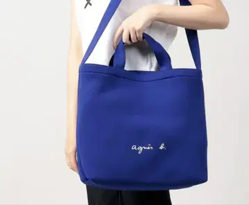 [새상품급] 아녜스베 네오프렌 2WAY 토트백 숄더백 파랑