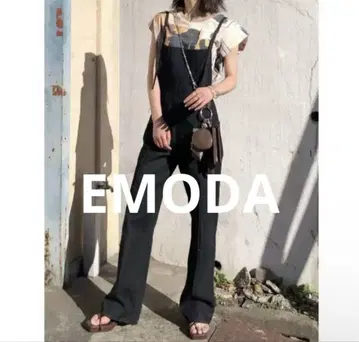 에모다 EMODA 데님 살로펫 블랙 데님 오버롤