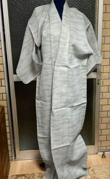 여름용 홑겹 명주 기모노입니다. 미사용 새상품, 시침질 부착입니다.