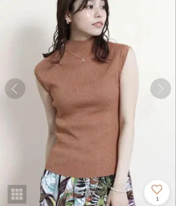 FENNEL 모크넥 라메 프렌치 슬리브 니트 (오렌지) 야마다야