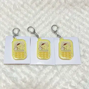 산리오 캐릭터즈 두근두근 메모리즈 폴더폰형 아크릴 키링 폼폼푸린