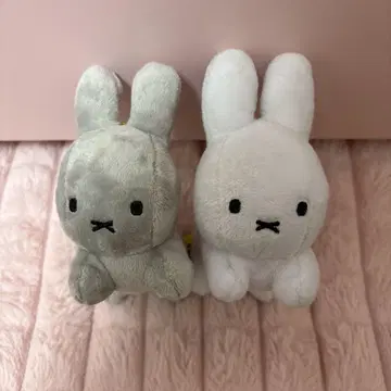 미피 봉제 인형 세트 그레이 화이트
