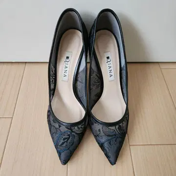 플라워 시리즈 DIANA 다이애나 펌프스 자수 튤 블랙 블루 21.5cm