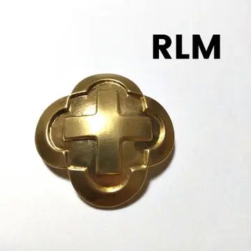 RLM 크로스 모티브 브로치 무광택 골드