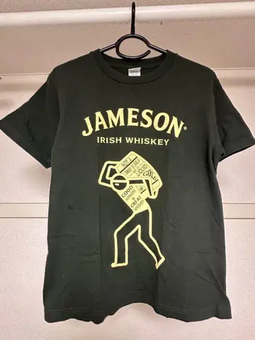 Jameson 위스키 프린트 티셔츠 아메카지 그런지 숏 기장