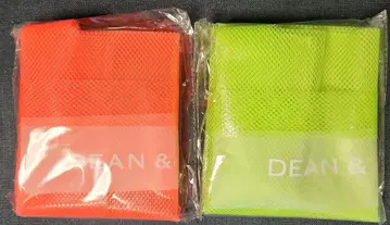 DEAN&DELUCA 쇼핑백 EVA 오렌지, 그린 2세트