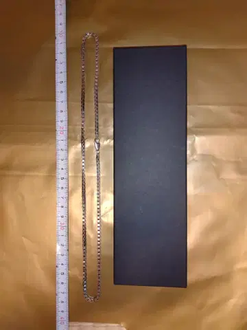 실버 925 ITALY 빈티지 베네치안 목걸이 55cm 폭 3mm
