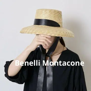 [새상품] Benelli Montacone IENA 리본 부착 밀짚모자
