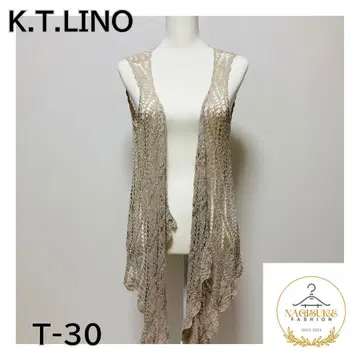 미사용급 K.T.LINO 레이스 베스트 프리 여성용 린넨 린넨