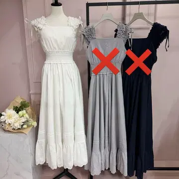 오늘 발송 가능 안미르 디자인 프릴 코튼 OP 화이트