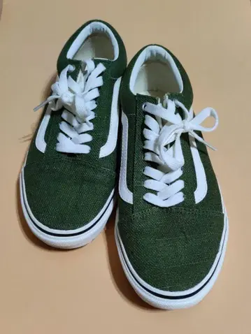 VANS 그린 캔버스 스니커즈