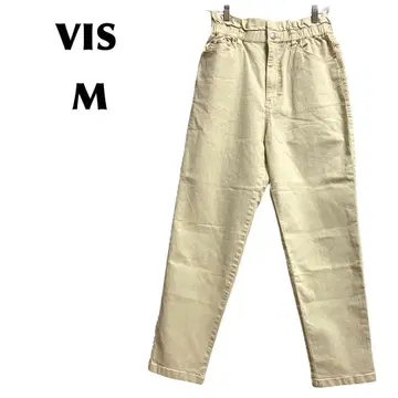 VIS/비스 [ M ] 캐주얼 팬츠/스트레치 와이드 팬츠 하이웨스트