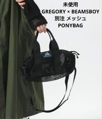 미사용 GREGORY x BEAMSBOY 별주 메쉬 PONY BAG