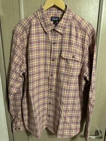 patagonia 코튼 플란넬 셔츠 L 핑크 계열