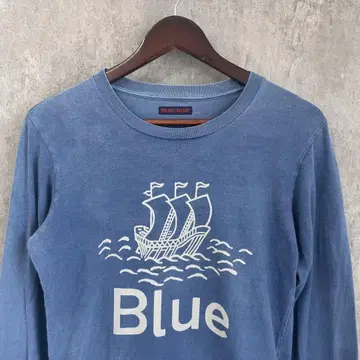 BLUE BLUE 돛단배 로고 긴팔 티셔츠 파랑 M 상당