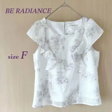 BE RADIANCE 비라디언스 꽃무늬 블라우스 화이트