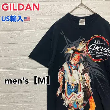 T540 [ US 수입 ] 길단 티셔츠 블랙 계열 men's [ M ]