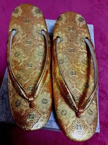 골드 컬러 무늬 통굽 조리, 성인식 등 약 22.5cm