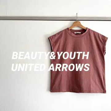 [ 새상품급 ] BEAUTY&YOUTH 핑크 민소매 티셔츠 코튼 100%