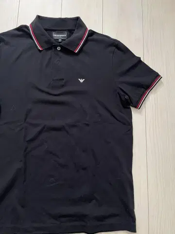EMPORIO ARMANI 블랙 피케 셔츠 M