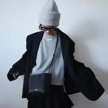 [새상품급] chiiiibag Square Kinchaku (BLACK)