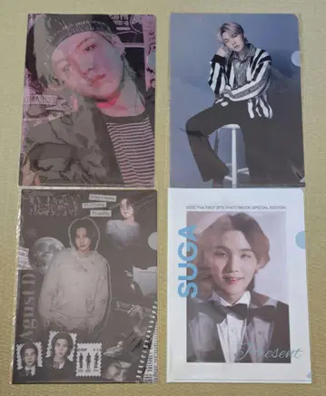 BTS SUGA 윤기 클리어 파일 4매 세트