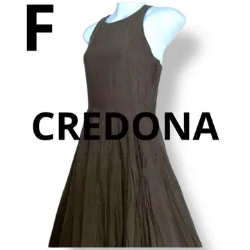 새상품급 CREDONA 백 크로스 린넨 원피스 플레어 레이어드 F