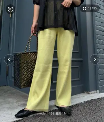 깔끔 슬림 리브 팬츠 S