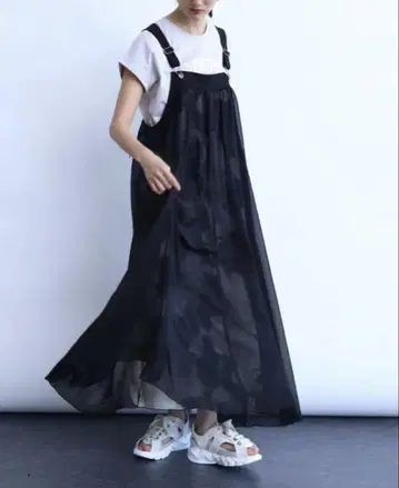 LASUD 타이다이 패턴 레이스업 오버롤 스커트 사이즈 M 새상품