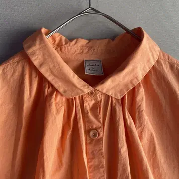 chambre de charme 쪼꼬미 옷깃 코튼 싸개 버튼 롱