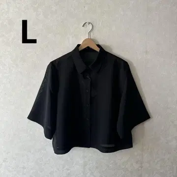 GU 여성용 시어 셔츠(5부 소매) Q L 사이즈