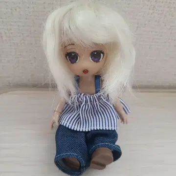 커스텀 인형 블론드 밥 보라색 눈 가발 돌체 아마무스