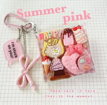 가챠  파우치 Summer 밀키 핑크 아이스크림 스위츠 파우치