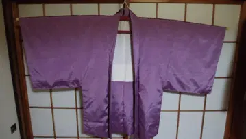 새상품 맞춤 완성 겹기모노 순수 실크 겉옷 보라색