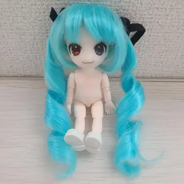 커스텀 인형 본체 스카이블루 롱 헤어 돌체 가발 아마무스