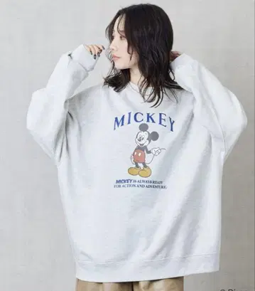 새상품급 FREAK'S STORE 미키 맨투맨 그레이