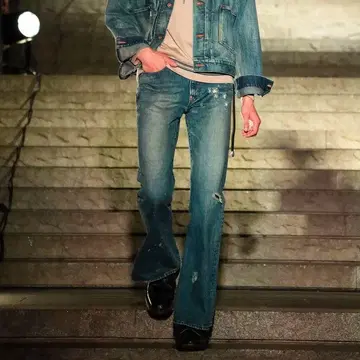 sugarhill FADED MODERN FLARED TROUSERS