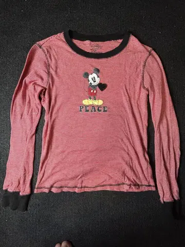 Disney 미키마우스 긴팔 보더 롱티