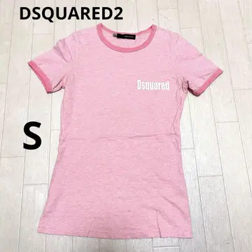 유160 DSQUARED2 반팔 프린트 티셔츠 핑크 여성용
