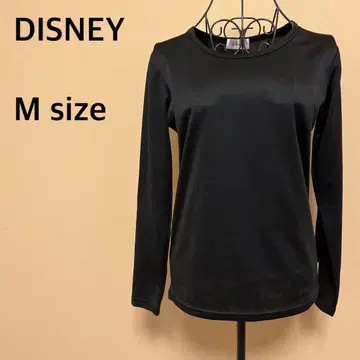 [DISNEY] 디즈니/심플 긴팔 티셔츠/롱T/블랙/블랙/로고/