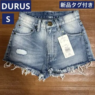 미사용 새상품 DURUS 숏팬츠 데미지 숏 팬츠 인디고 S
