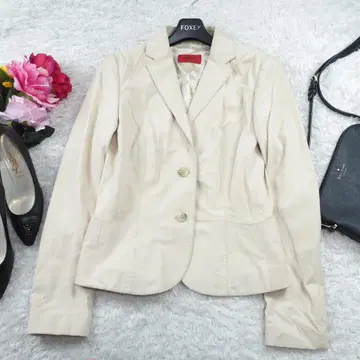 G4217*HUGO BOSS 휴고보스 가죽 자켓 베이지