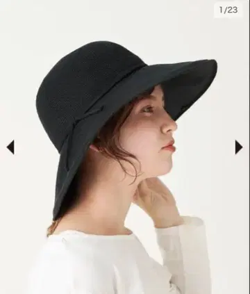 SUN BARRIER 100 린넨 써모 햇 (블랙)