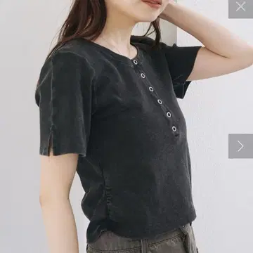 [미사용 새상품] Kastane 피그먼트 헨리 TEE