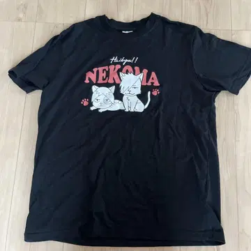 하이큐!! NEKOMA 티셔츠 L 사이즈 블랙 네코마