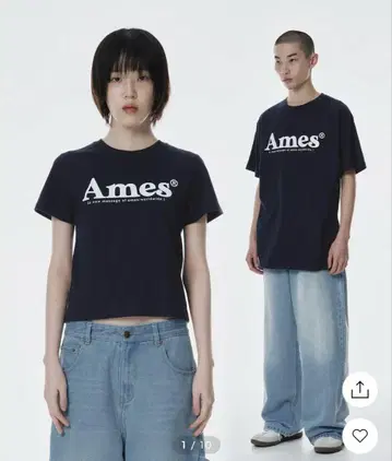 AMES-WORLDWIDE BASIC LOGO TEE 네이비 S