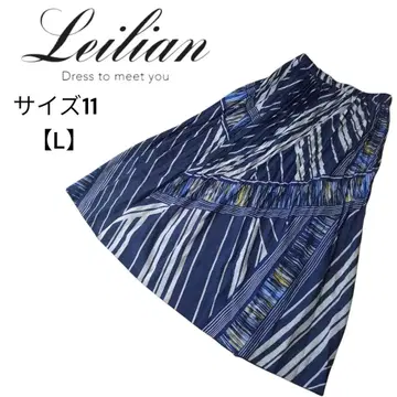 레리안 유성 무늬 플리츠 롱 스커트 올 패턴 Leilian 허리밴딩